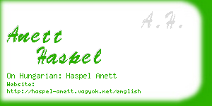 anett haspel business card